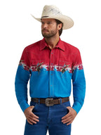 WRANGLER Shirts Wrangler Men's Horizontal Print Checotah Pearl Snap Western Shirt  112379226