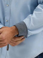 WRANGLER Shirts Wrangler Men's Ice Blue Retro Premium Western Snap Shirt 112365625