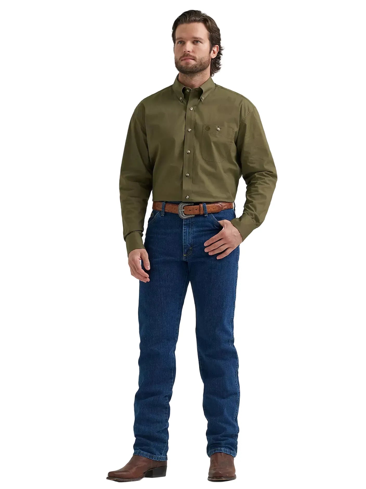WRANGLER Shirts Wrangler Men's Lichen George Strait Button Down Shirt 112381957
