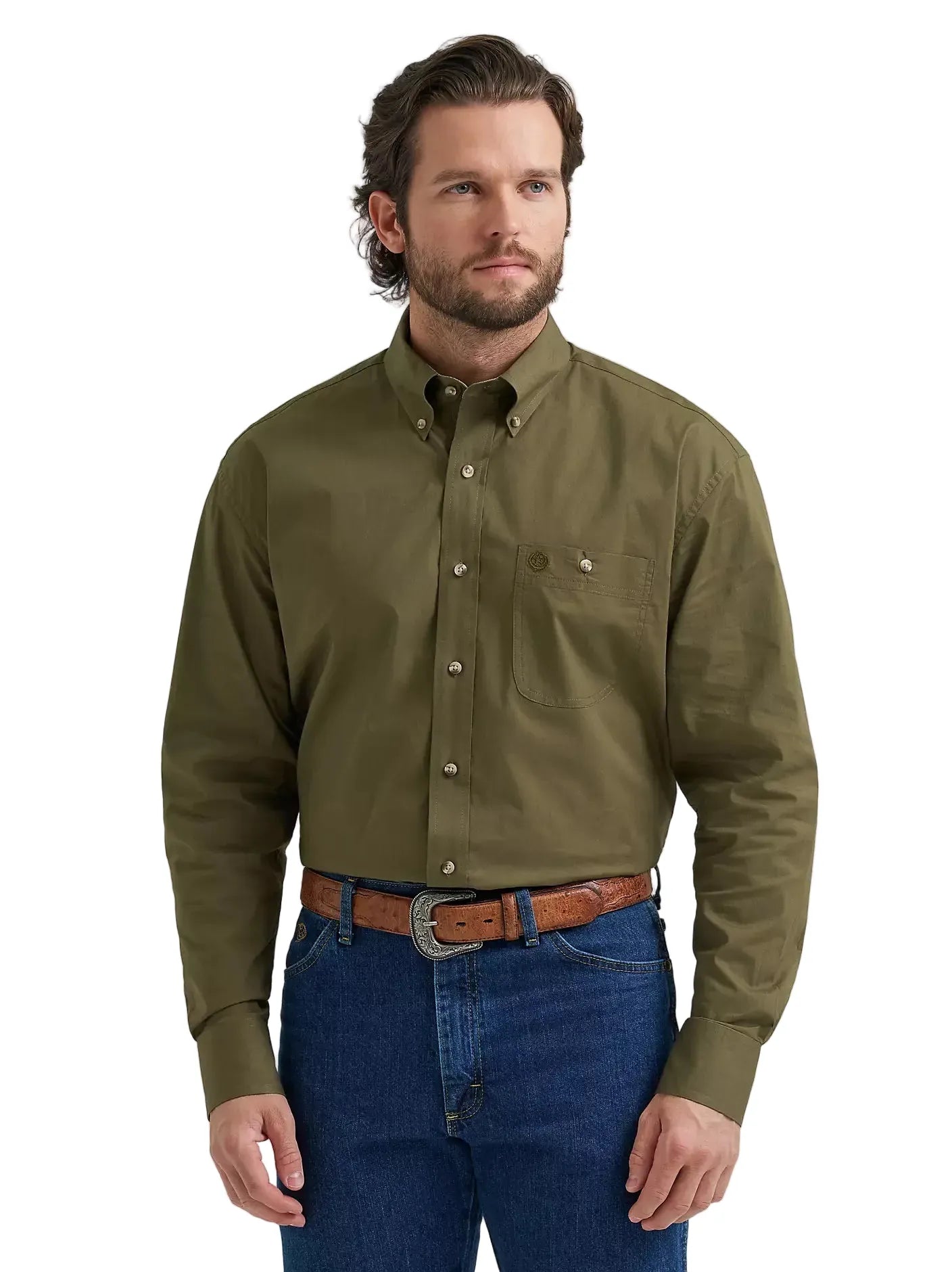 WRANGLER Shirts Wrangler Men's Lichen George Strait Button Down Shirt 112381957