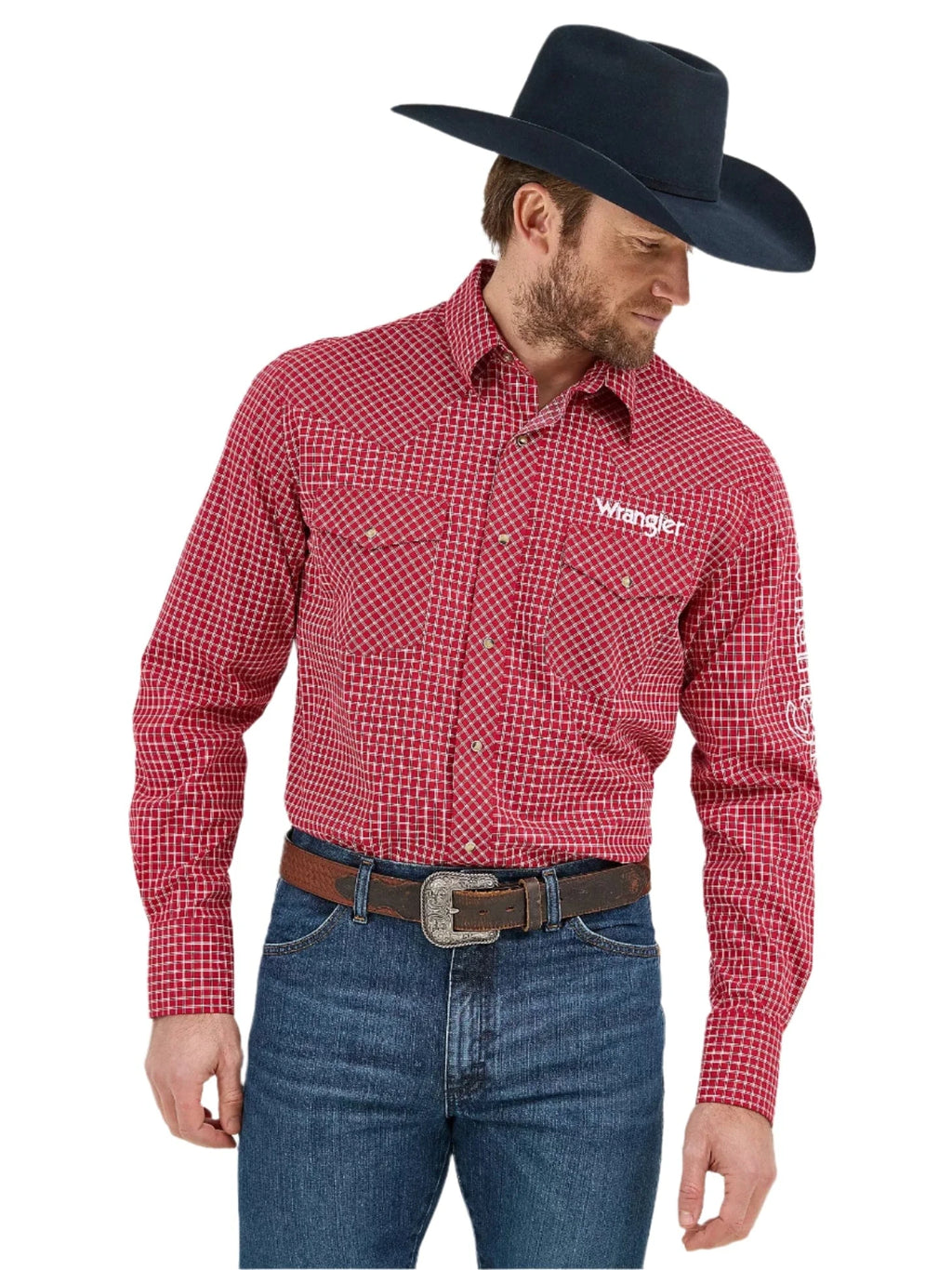 WRANGLER Shirts Wrangler Men's Logo Long Sleeve Western Snap Shirt 112359468