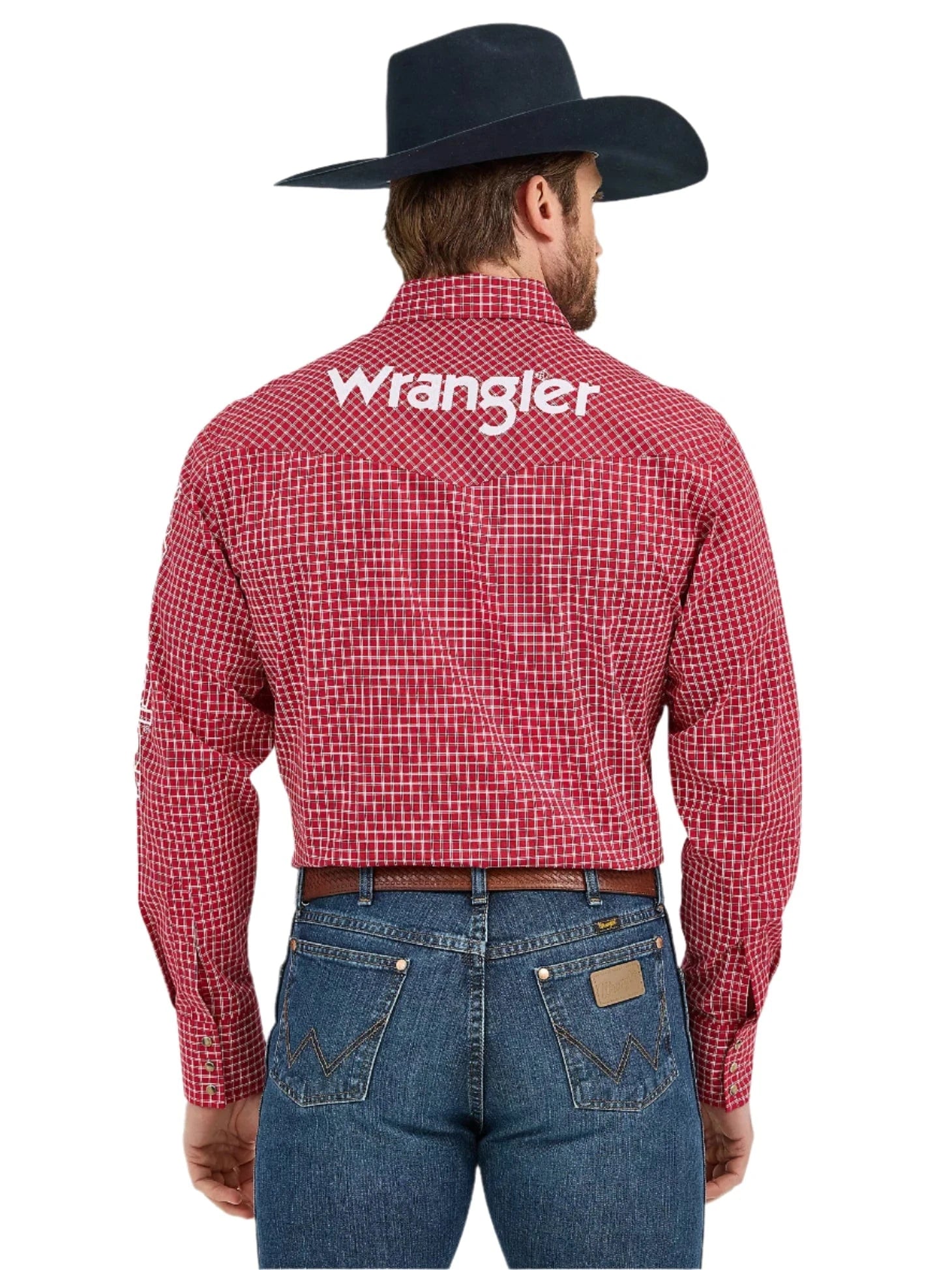 WRANGLER Shirts Wrangler Men's Logo Long Sleeve Western Snap Shirt 112359468