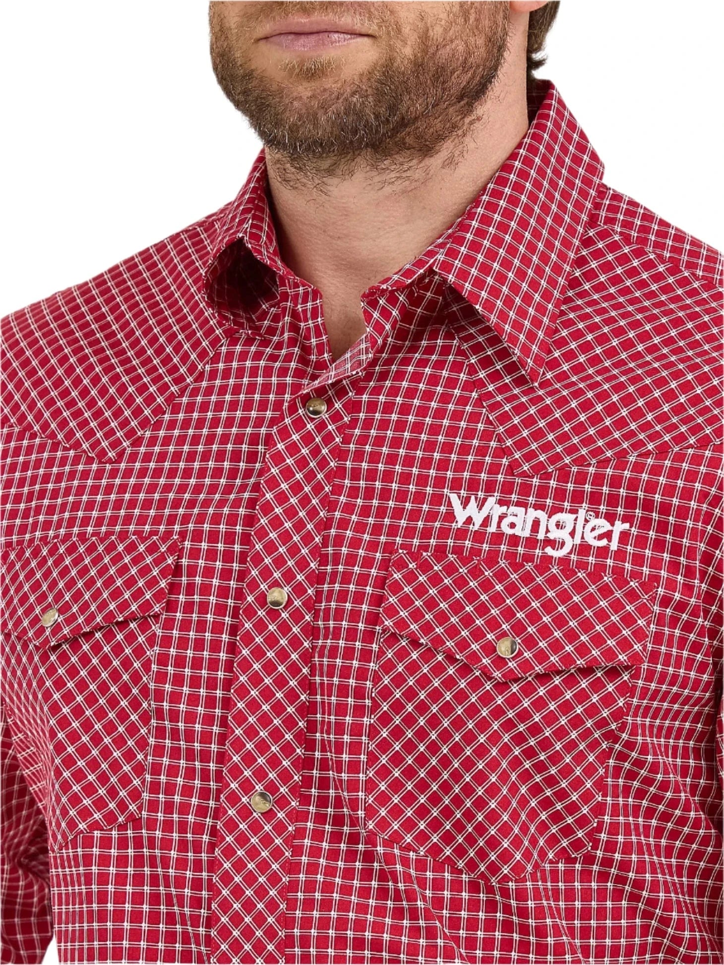 WRANGLER Shirts Wrangler Men's Logo Long Sleeve Western Snap Shirt 112359468