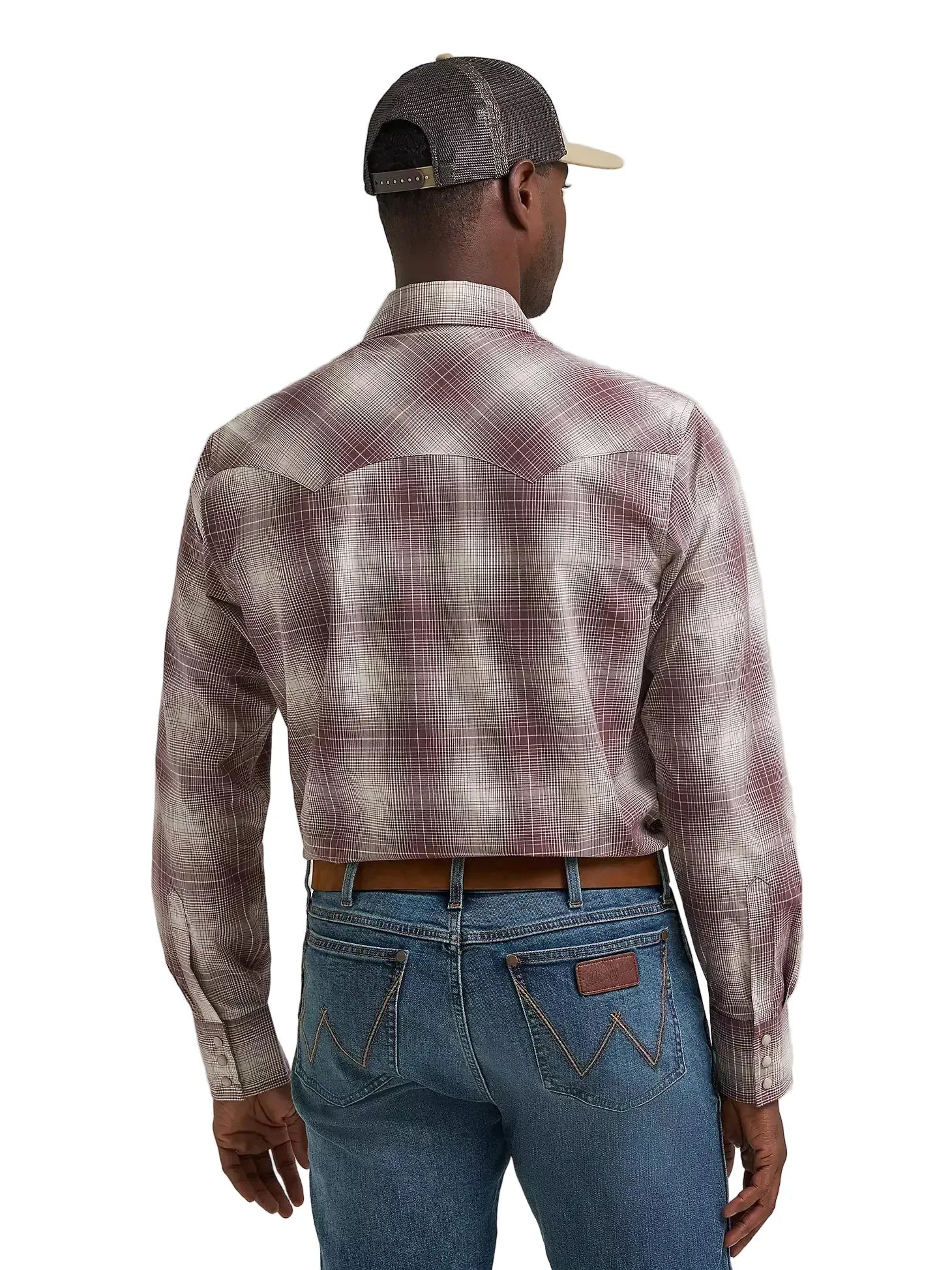 WRANGLER Shirts Wrangler Men's Mahogany Retro Sawtooth Long Sleeve Snap Shirt 112374733