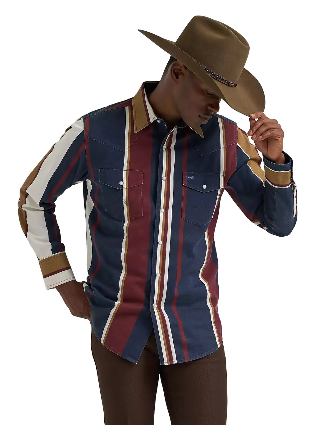 WRANGLER Shirts Wrangler Men's Midnight Oak Brushpopper Western Snap Shirt 112381998