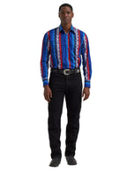 WRANGLER Shirts Wrangler Men's Old Glory Checotah Western Snap Shirt 112384295