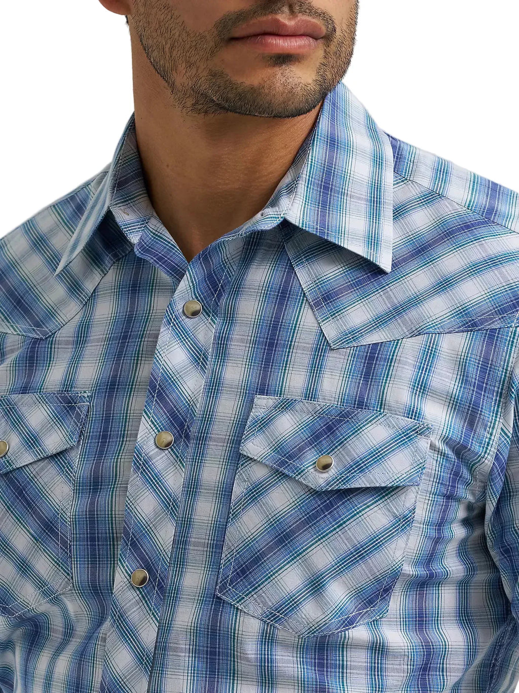 WRANGLER Shirts Wrangler Men's Pigment Plaid Western Snap Shirt 112381475