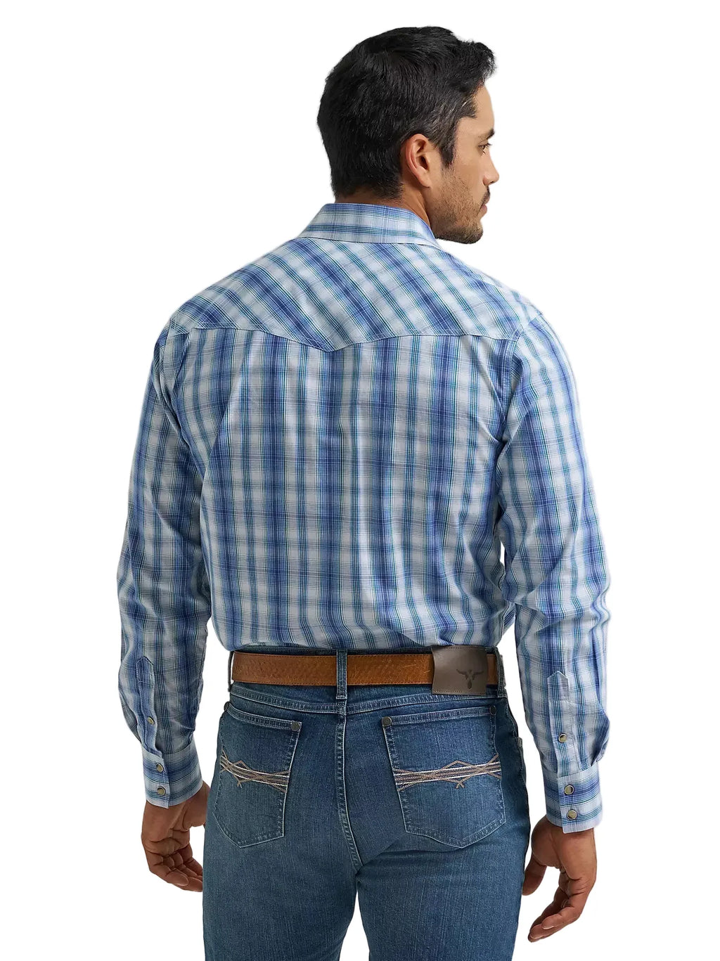 WRANGLER Shirts Wrangler Men's Pigment Plaid Western Snap Shirt 112381475