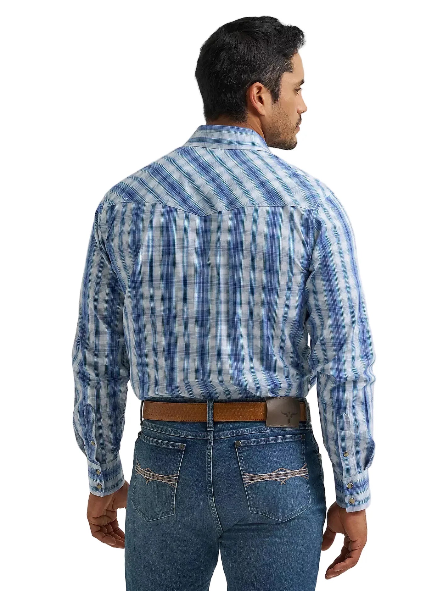 WRANGLER Shirts Wrangler Men's Pigment Plaid Western Snap Shirt 112381475