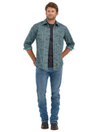 WRANGLER Shirts Wrangler Men's Pine Paisley Premium Retro Long Sleeve Western Shirt 112368221
