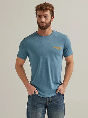 Wrangler Shirts Wrangler Men's Provincial Blue Short Sleeve Graphic T-Shirt 112344148