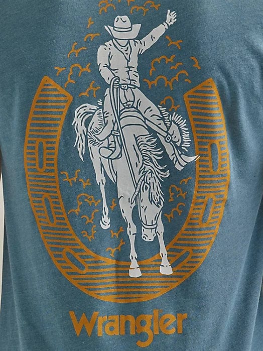 Wrangler Shirts Wrangler Men's Provincial Blue Short Sleeve Graphic T-Shirt 112344148