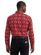 WRANGLER Shirts Wrangler Men's Red Fire Arrow Checotah Long Sleeve Western Shirt 112374909