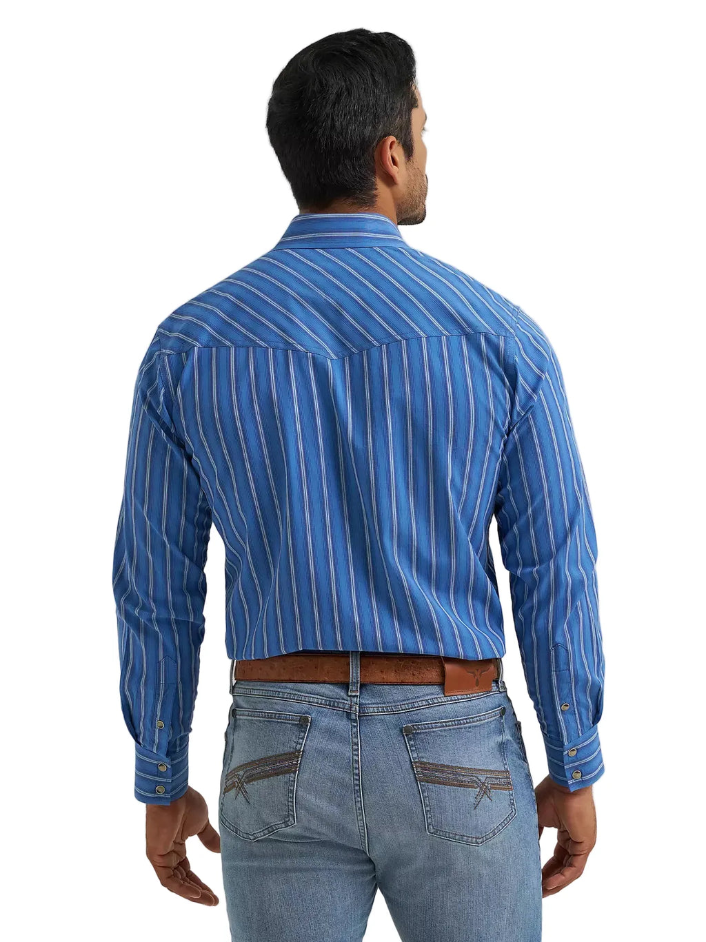 WRANGLER Shirts Wrangler Men's Riverstone Stripe 20X Advance Comfort Western Snap Shirt 112381453