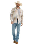 WRANGLER Shirts Wrangler Men's Rusty Stripe Retro Premium Brushpopper Western Snap Shirt 112365630
