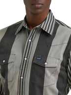 WRANGLER Shirts Wrangler Men's Smokey Stripes Brushpopper Western Snap Shirt 112381996