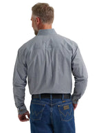 WRANGLER Shirts Wrangler Men's Steely Blue Circles George Straight Button Down Shirt 112381959