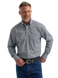 WRANGLER Shirts Wrangler Men's Steely Blue Circles George Straight Button Down Shirt 112381959