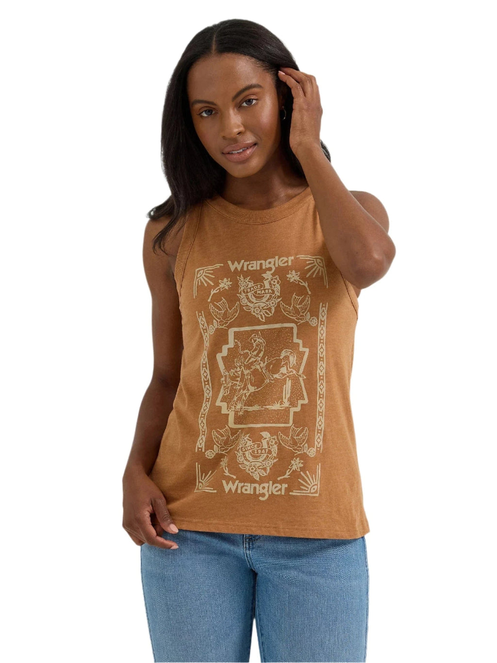 WRANGLER Shirts Wrangler Women's Argan Oil Western Graphic Goddess Tank 112361954