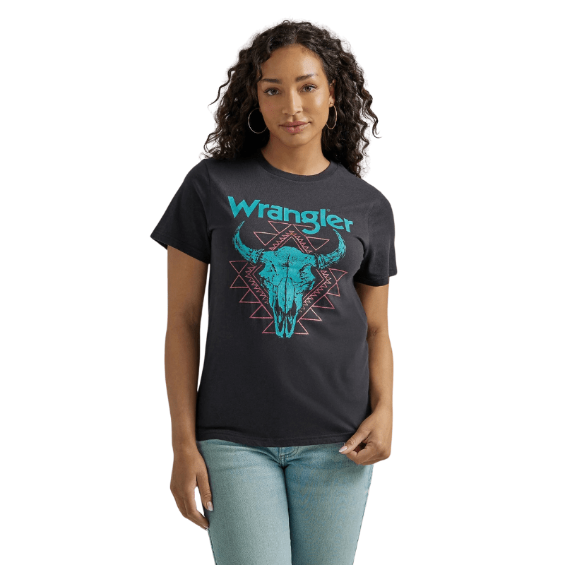 Wrangler Shirts Wrangler Women's Jet Black Western Short Sleeve Graphic T-Shirt 112347496