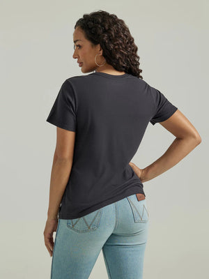 Wrangler Shirts Wrangler Women's Jet Black Western Short Sleeve Graphic T-Shirt 112347496