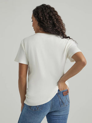 Wrangler Shirts Wrangler Women's Marshmallow Short Sleeve Western Graphic Boyfriend T-Shirt 112347515