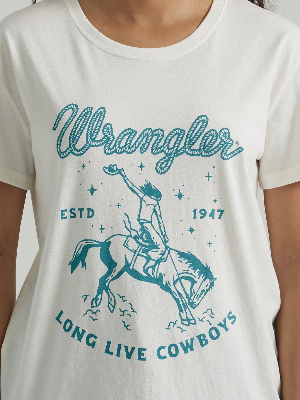 Wrangler Shirts Wrangler Women's Marshmallow Short Sleeve Western Graphic Boyfriend T-Shirt 112347515