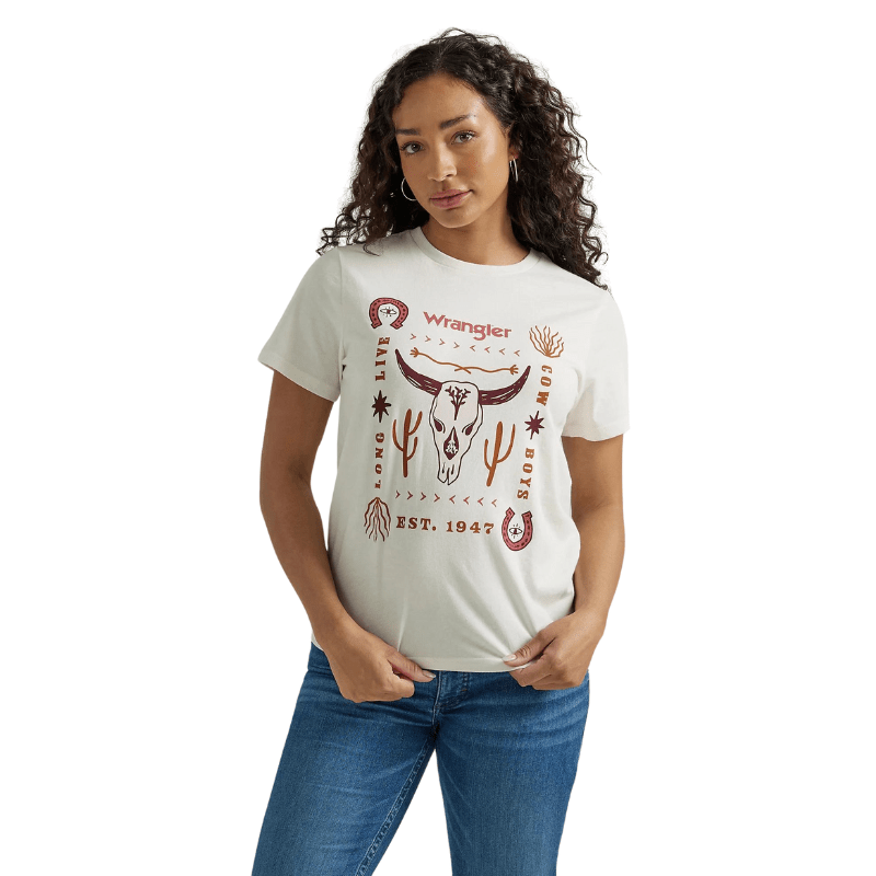 Wrangler Shirts Wrangler Women's Marshmallow Short Sleeve Western Graphic T-Shirt 112347436