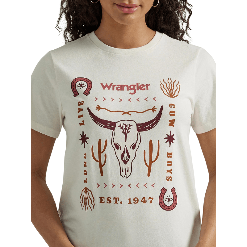 Wrangler Shirts Wrangler Women's Marshmallow Short Sleeve Western Graphic T-Shirt 112347436