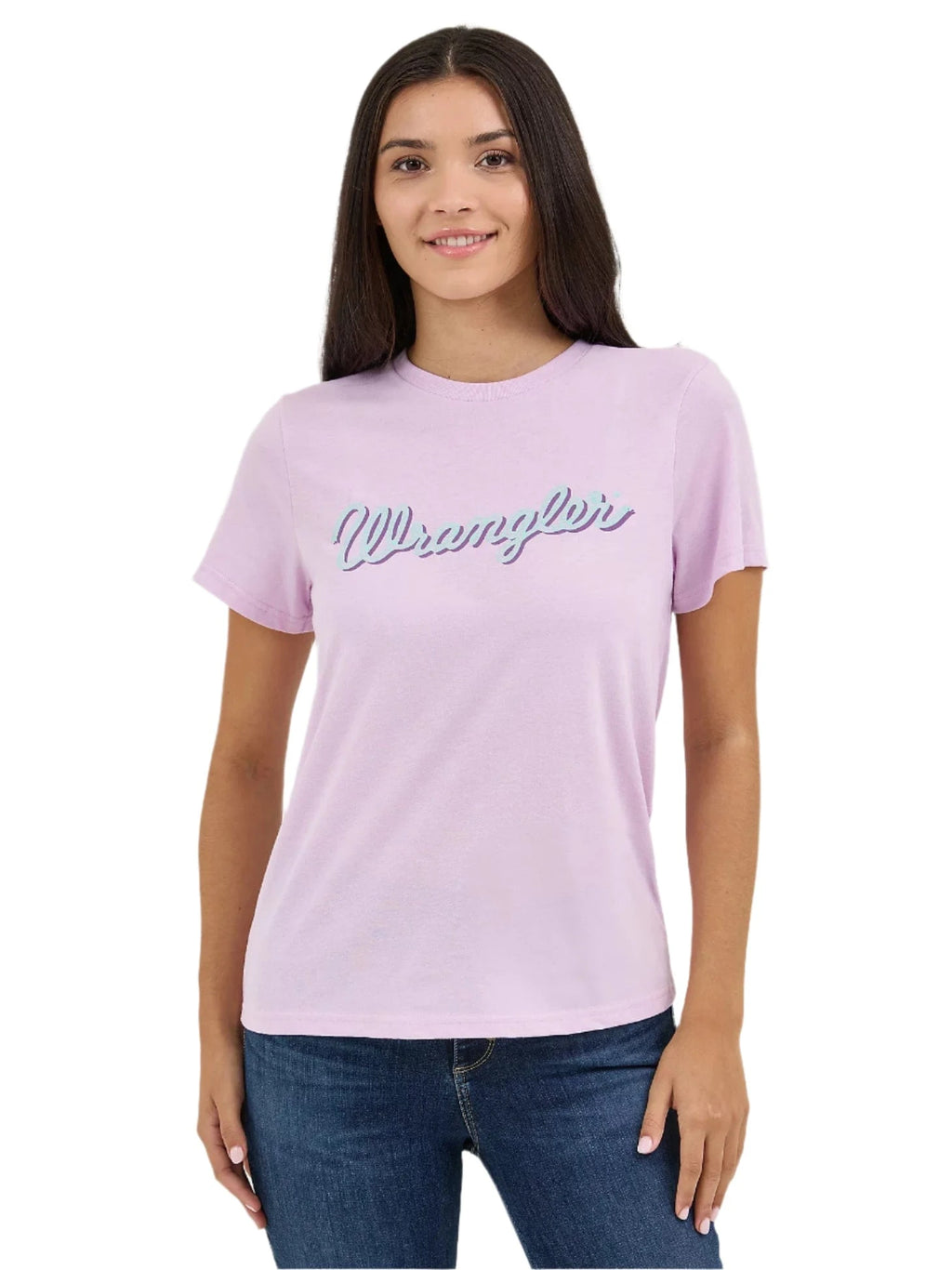 WRANGLER Shirts Wrangler Women's Orchid Boutique Kabel Logo Vibrant Regular Fit T-Shirt 112361982