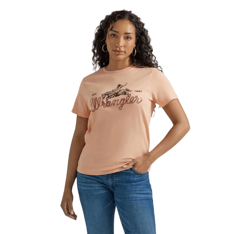Wrangler Shirts Wrangler Women's Salmon Short Sleeve Western Graphic T-Shirt 112347491