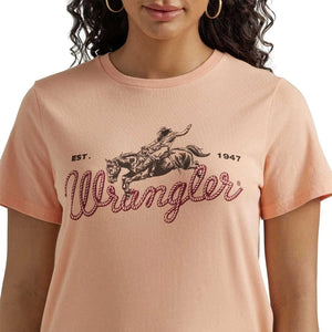 Wrangler Shirts Wrangler Women's Salmon Short Sleeve Western Graphic T-Shirt 112347491