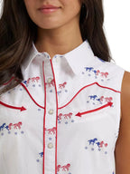 WRANGLER Shirts Wrangler Women's Sleeveless Americana Western Snap Shirt 112379496
