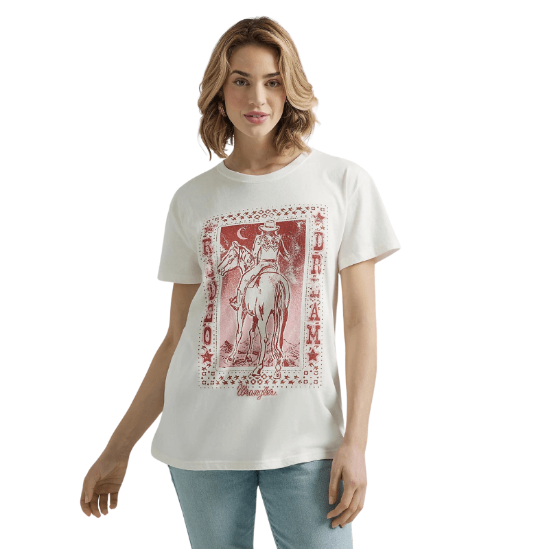 Wrangler Shirts Wrangler Women's Western Marshmallow Short Sleeve Boyfriend Graphic T-Shirt 112347504