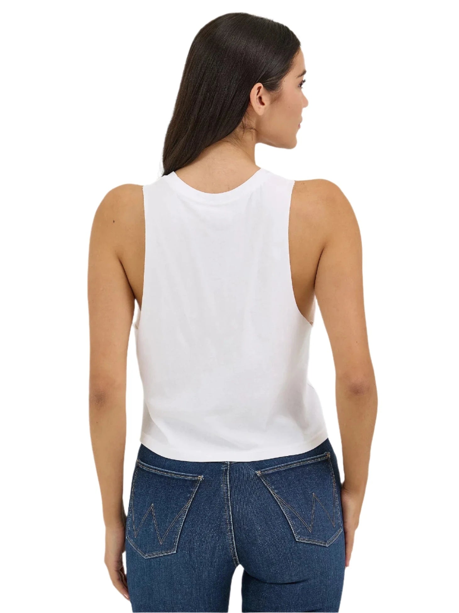 WRANGLER Shirts Wrangler Women's White Festival Crop Top Graphic Tank 112361861