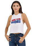 WRANGLER Shirts Wrangler Women's White Festival Crop Top Graphic Tank 112361861