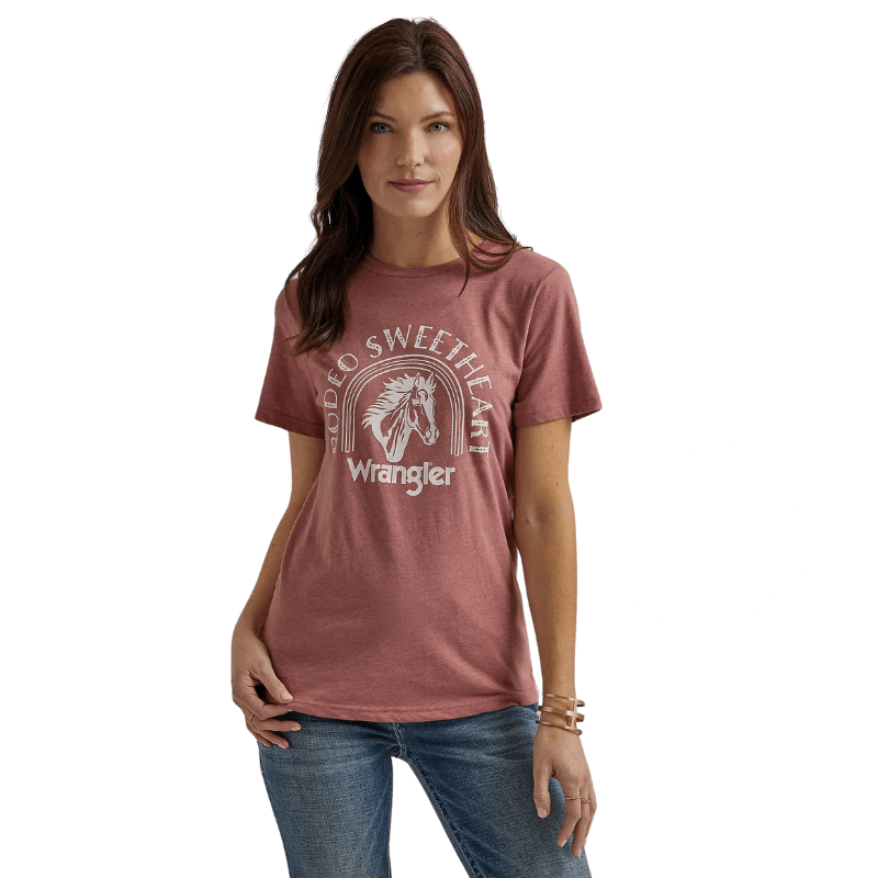 Wrangler Shirts Wrangler Women's Withered Rose Heather Western Graphic T-Shirt 112344167