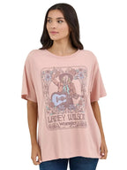 WRANGLER Shirts Wrangler x Lainey Wilson Women's Misty Rose Oversized Band T-Shirt 112361044