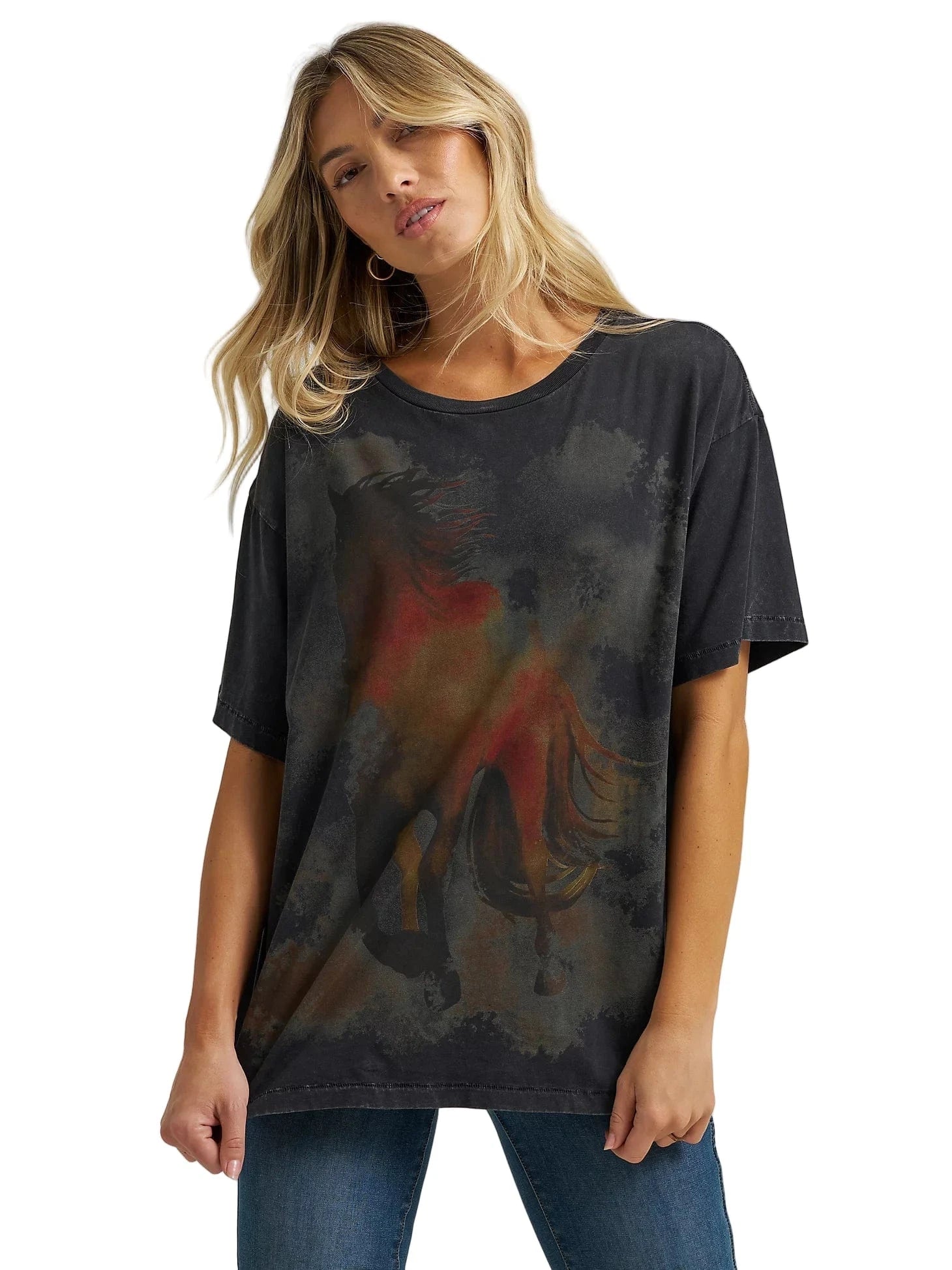 WRANGLER Shirts Wrangler X Lainey Wilson Women's Oversized Horse Graphic T Shirt 112370411