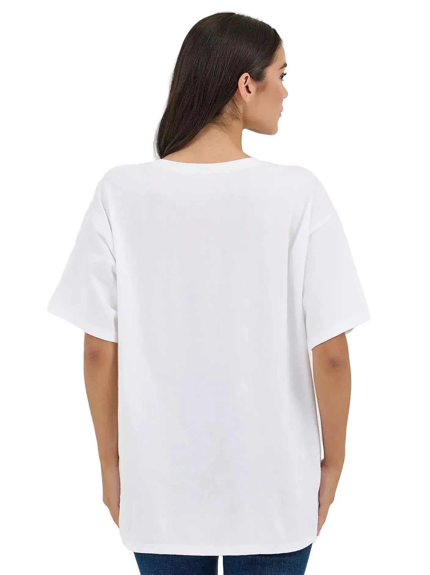WRANGLER T-Shirt Wrangler Women's Bright White George Strait Oversized Band T-Shirt 112361056