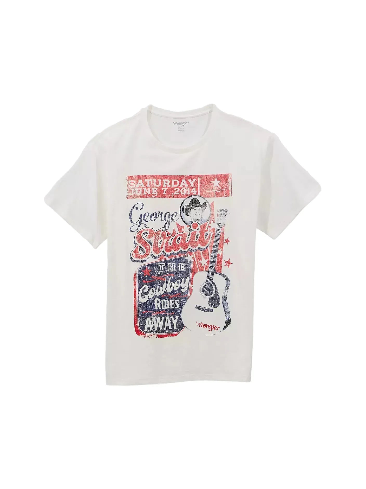 WRANGLER T-Shirt Wrangler Women's Bright White George Strait Oversized Band T-Shirt 112361056