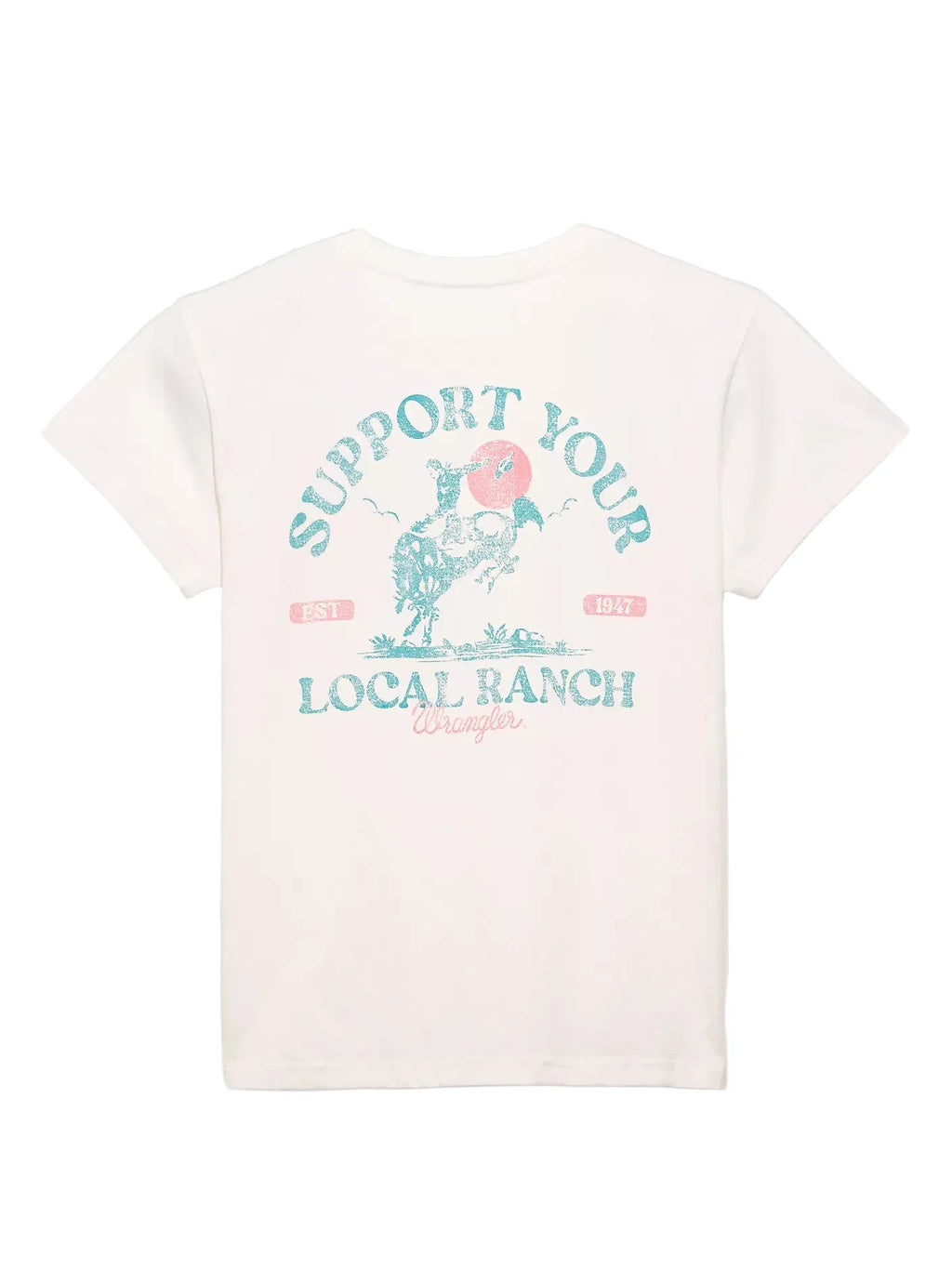 WRANGLER T-Shirt Wrangler Women's Bright White Local Ranch Retro T-Shirt 112372987