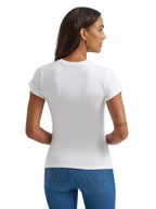 WRANGLER T-Shirt Wrangler Women's Bright White Nobody's Darlin Shrunken T-Shirt 112372980