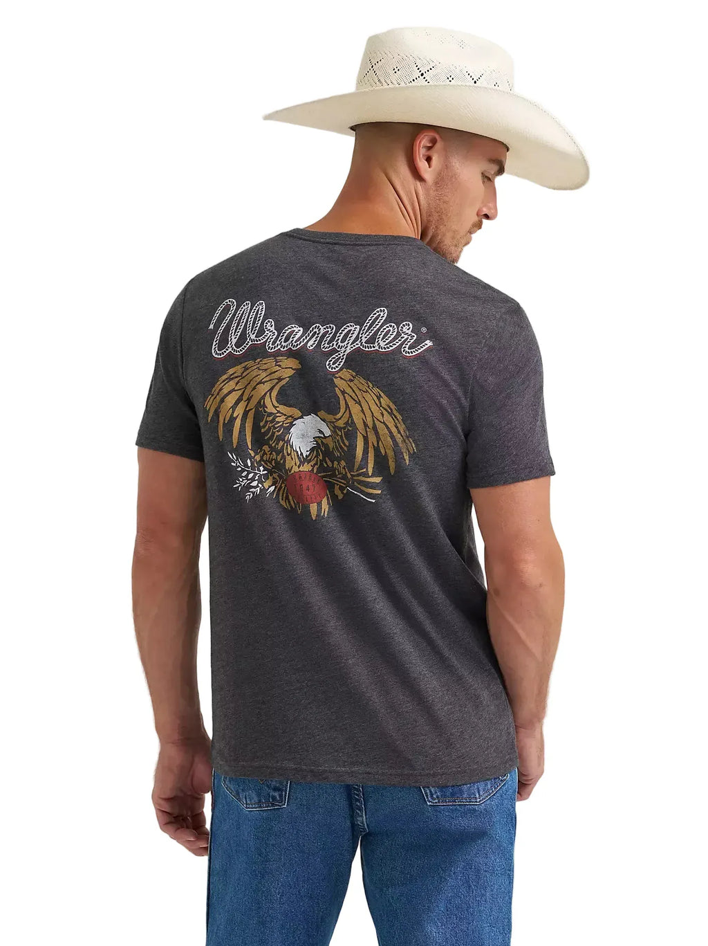 WRANGLER T-Shirts Wrangler Men's Phantom Heather Flying Eagle T-Shirt 112372857
