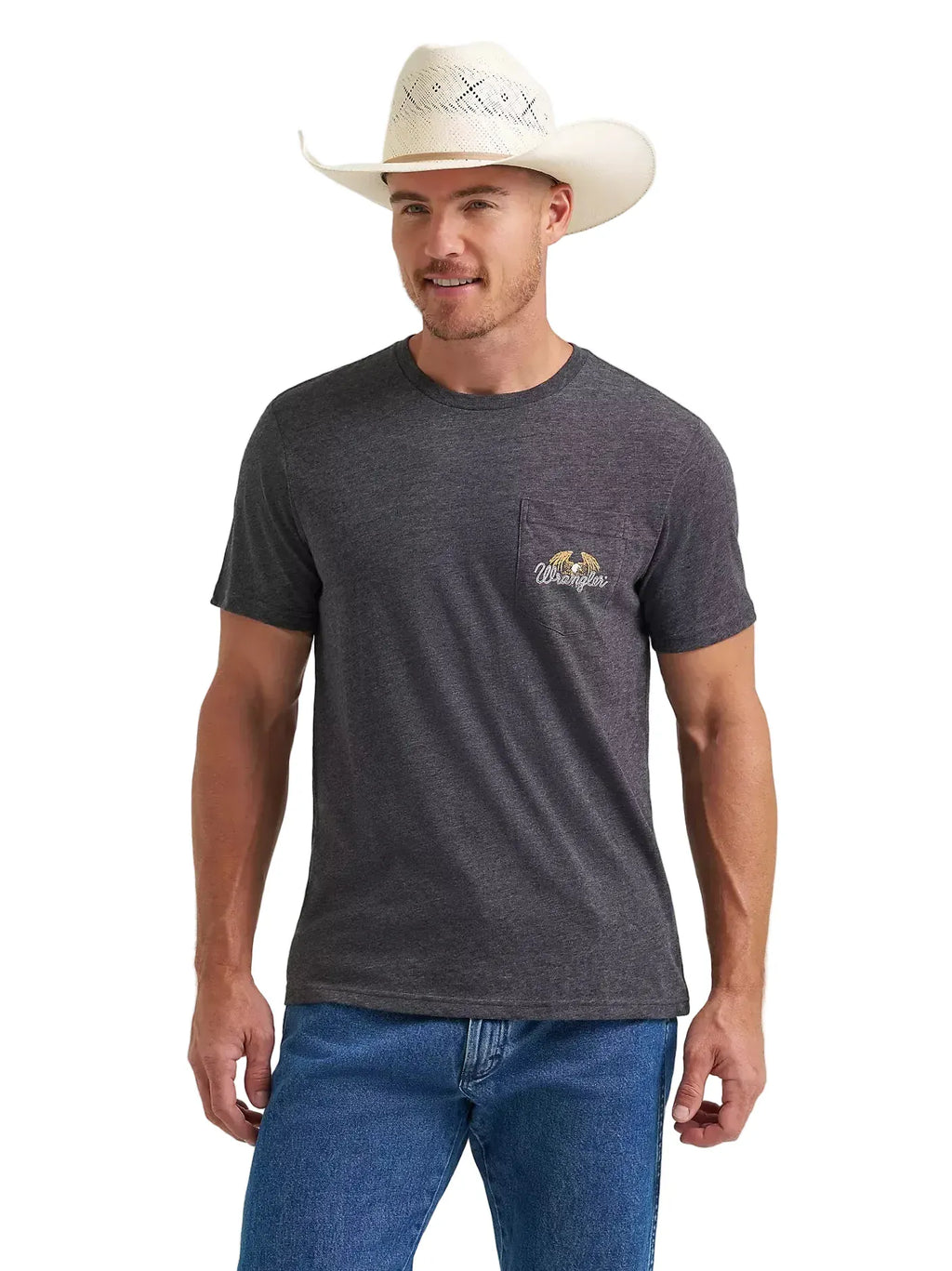 WRANGLER T-Shirts Wrangler Men's Phantom Heather Flying Eagle T-Shirt 112372857