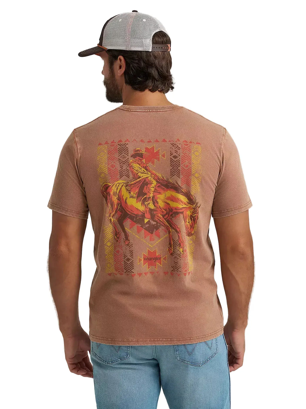 WRANGLER T-Shirts Wrangler Men's Rawhide Southwestern Bronco T-Shirt 112372850