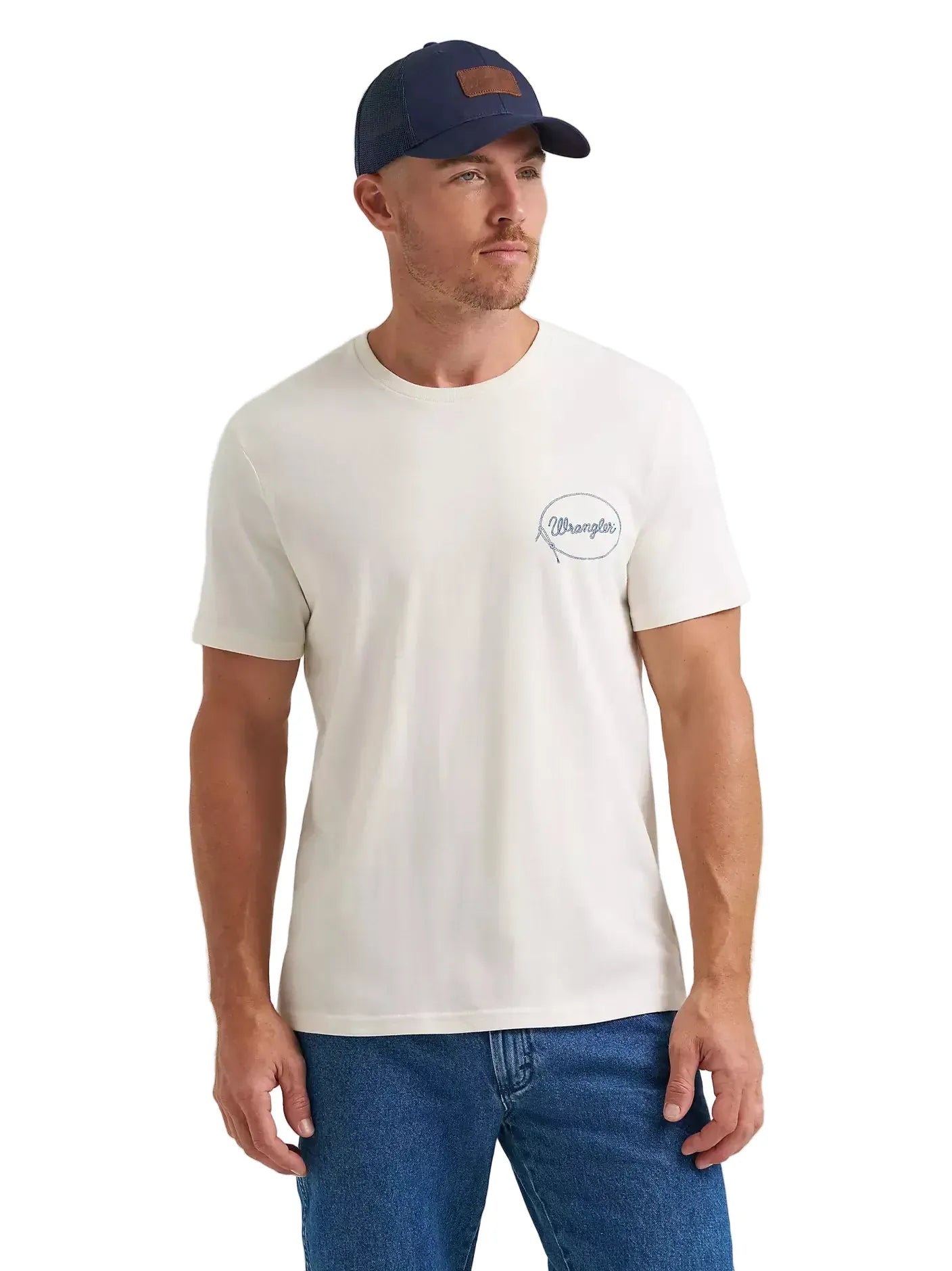 WRANGLER T-Shirts Wrangler Men's Whisper White Lassoing Cowboy T-Shirt 112372852