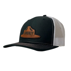 WYR Hats Black/White w/ Smokey Brown Smokey Bear Ranger Snapback