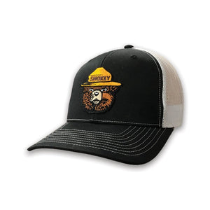 WYR Hats Black/White w/ Smokey Smokey Bear Trucker Hat