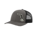 WYR Hats Charcoal/Black Florida Hook & Loop Trucker Cap